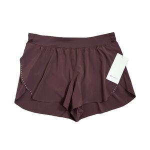 Lululemon NWT Fast and Free High-Rise Classic-Fit Split Short 3" Goodnight Plum